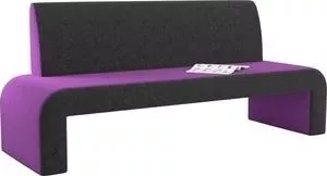 Кухонный диван Мебелико Кармен микровельвет фиолетово-черный