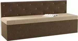 Кухонный диван АртМебель Салвадор микровельвет бежево-коричневый