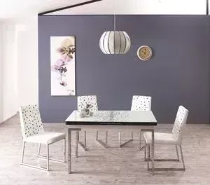 Стол раскладной AlwaysSTAR кухонный M21 white, 4 стула S21 white Комплект 4
