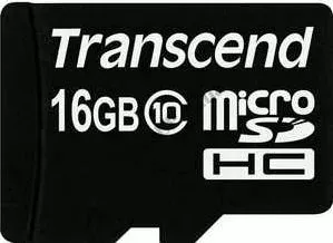 SD карта TRANSCEND micro SDHC 16Gb class10 (TS16GUSDC10)