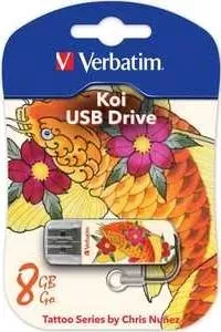Флеш-накопитель VERBATIM 8GB Mini Tattoo Edition USB 2.0 Рыба (49882)