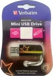 Флеш-накопитель VERBATIM 32Gb Mini Neon Edition Orange (49388)