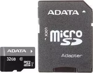 SD карта A-DATA microSDHC 32Gb Class10 UHS-I, SD adapter (AUSDH32GUICL10-RA1)