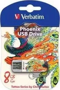 Флеш-накопитель VERBATIM 16GB Mini Tattoo Edition USB 2.0 Феникс (49887)
