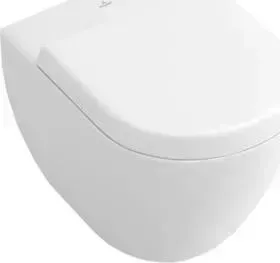 Унитаз подвесной Villeroy Boch Subway укороченный, с сиденьем микролифт, белый альпин (6604 1001 / 6604 1001P)