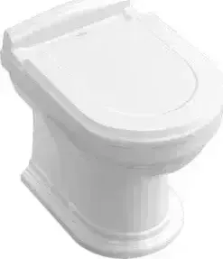 Унитаз приставной Villeroy Boch Hommage с сиденьем микролифт, белый альпин (6663 10R1, 8809S1R1)