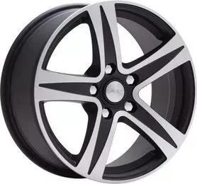 Диск автомобильный СКАД Sakura 15 6.5X15/5X108 ET43 D65.1 BLACK MATT POLISHED (алмаз-матовый)