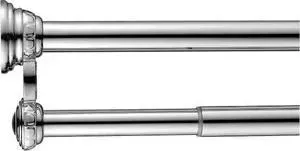 Карниз двойной для ванной с кольцами 1035-1850 мм Elghansa Monterno хром (CD-2-Chrome)