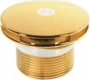Слив-перелив для ванны KAISER Слив D40 Click-clack латунь, золото (8004В Gold)