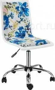 Кресло офисное Woodville Mis white/flowers fabric