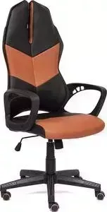 Кресло офисное TetChair iWheel кож/зам, черный/коричневый