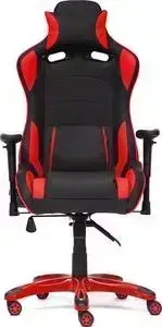 Кресло офисное TetChair iForce кож/зам, черный/черный карбон/красный