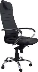Кресло офисное Алвест AV 138 CH (142 CH) МB экокожа/экокожа перфорированная 223/253 черная/черная перфорированная