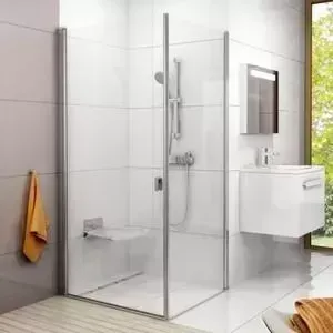 Душевой уголок RAVAK Chrome CRV1+CPS 80x80 см, стекло прозрачное, хром