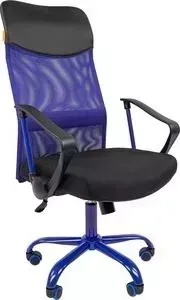 Кресло офисное CHAIRMAN 610 15-21 черный + TW синий / CMet