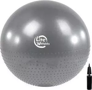 Гимнастический мяч LITE WEIGHTS BB010-26 (65см, с насосом, серебро)