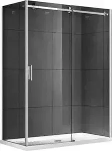 Душевой уголок GEMY Modern Gent 150x80 профиль хром, стекло прозрачное (S25151 R)