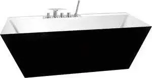 Акриловая ванна BELBANGO 181x81 слив-перелив, хром (BB19-NERO/BIA-CRM)