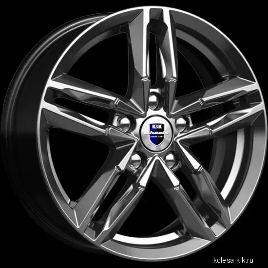 Диск автомобильный КиК SAYAN 6X16/5X100 ET38 D57.1 дарк-платинум