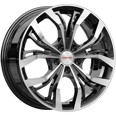 Диск автомобильный RAPID Аламида-оригинал (КС705) 7x17/5x114.3 ET39 D60.1 алмаз-черный