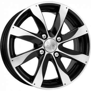 Диск автомобильный КиК Джемини 6x15/4x100 ET38 D67.1 алмаз-черный