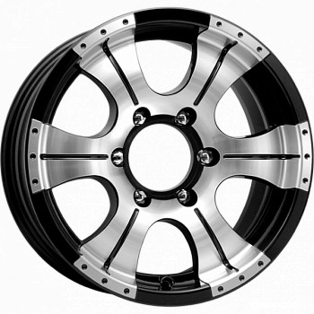 Диск автомобильный КиК Байконур 8x16/6x139.7 ET0 D108.5 алмаз-черный