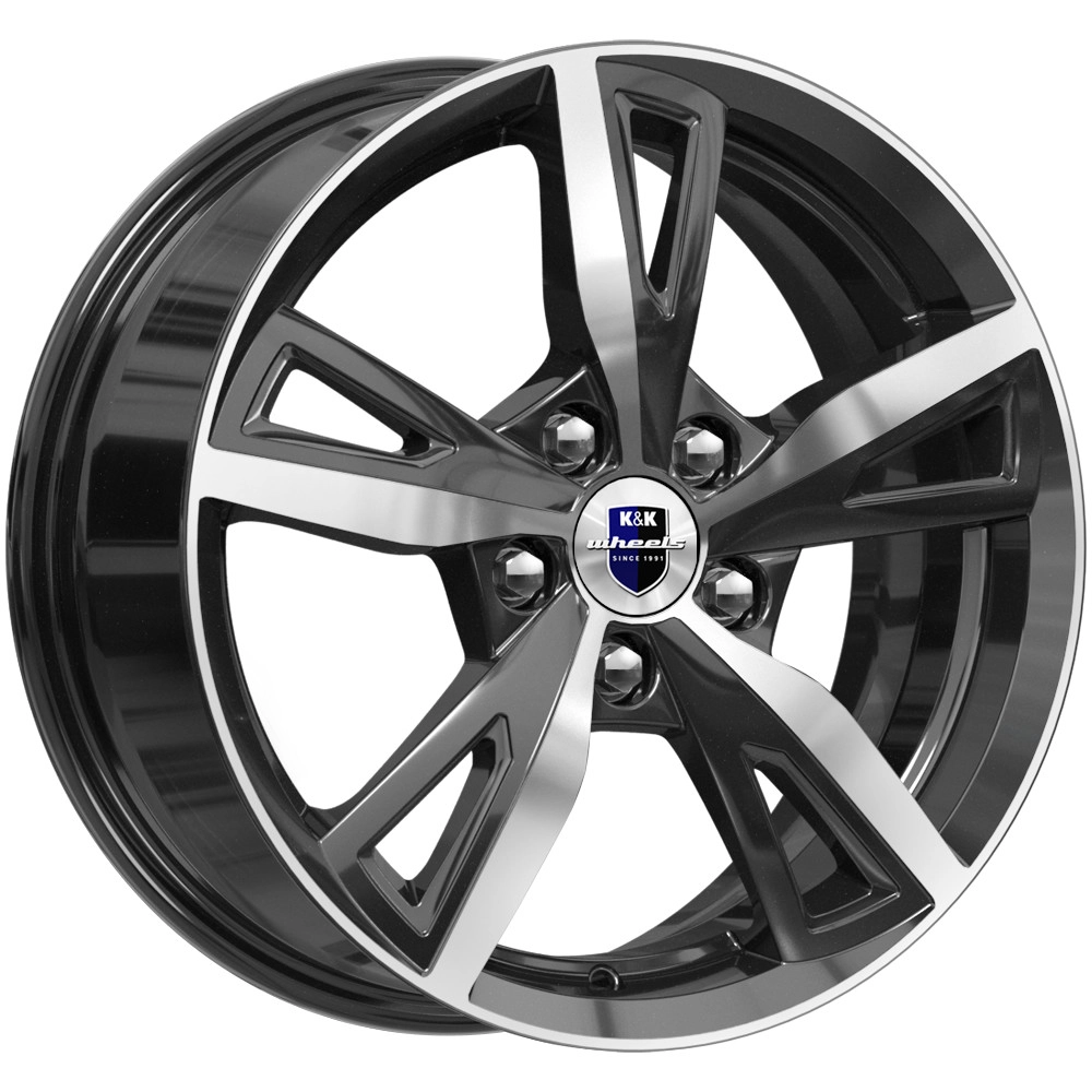 Диск автомобильный КиК Фишт 6.5x16/5x100 ET38 D57.1 алмаз-черный