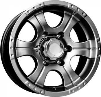 Диск автомобильный КиК Байконур 7x15/6x139.7 ET20 D108.5 дарк-платинум