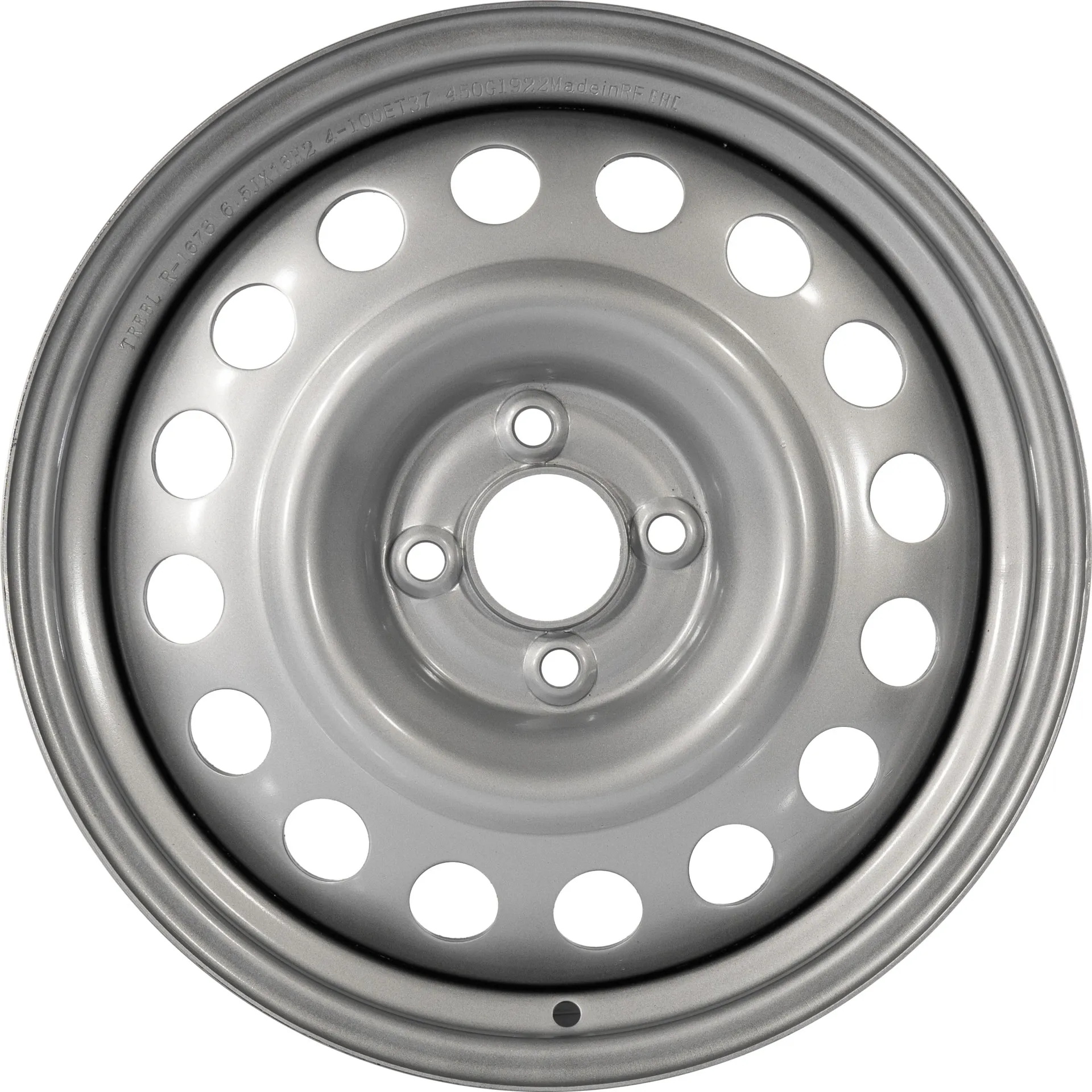Диск автомобильный TREBL R-1676_P 6.5x16/4x100 ET37 D60.1 Silver 6.5X16/4X100 SILVER