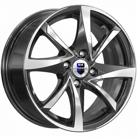 Диск автомобильный КиК Игуана 5.5x14/4x98 ET25 D58.5 алмаз-черный 5.5X14/4X98