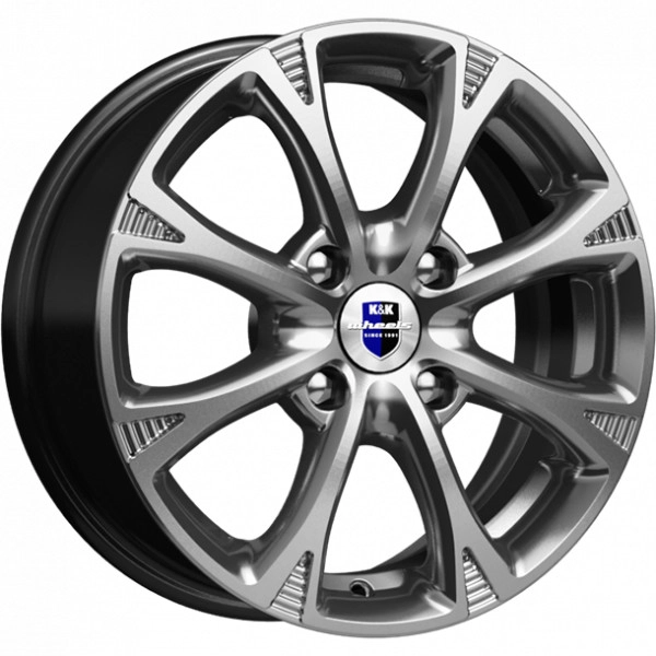 Диск автомобильный КиК Блюз 6x15/4x114.3 ET40 D66.1 дарк-платинум 6X15/4X114.3
