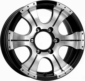 Диск автомобильный КиК Байконур 7X15/6X139.7 ET20 D110.1 алмаз-черный