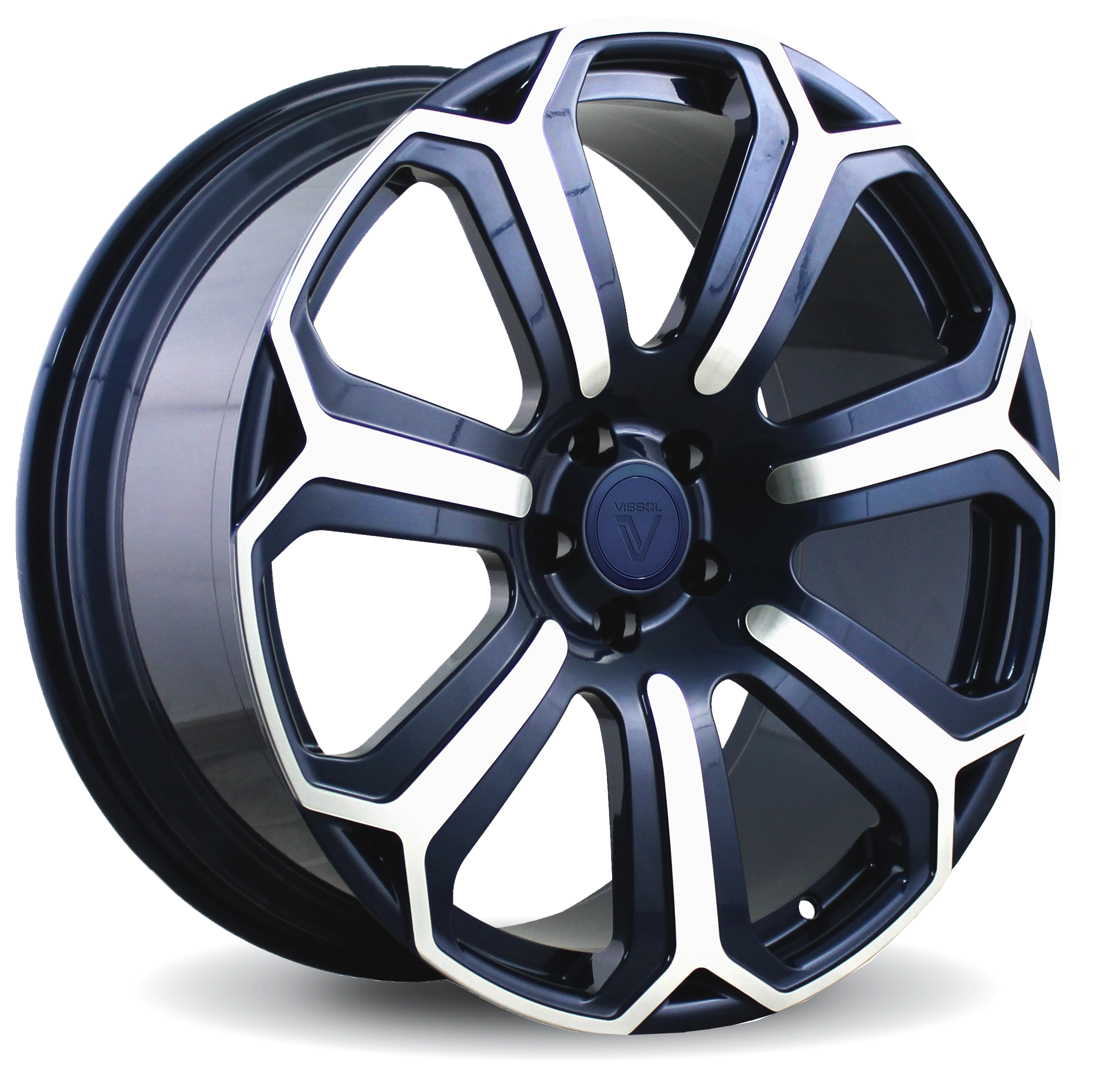 Диск автомобильный VISSOL F-932 9.5X21/5X112 ET41 D57.1 BLUE CRYSTAL MET