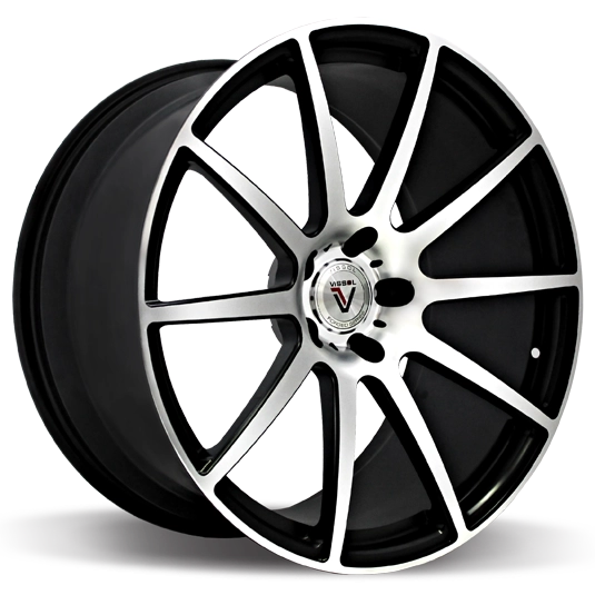 Диск автомобильный VISSOL F-190 9.5X20/5X112 ET38 D66.6 BLACK_WITH_MACHINED_FACE