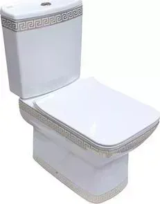 Унитаз компакт Della Quattro Slim версаче золото (DE5510900148)