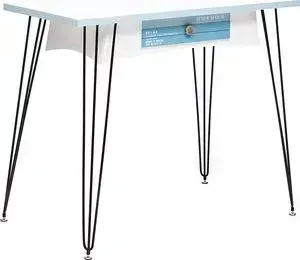 Стол письменный TetChair Mediterranean (mod. 63600) белый/голубой/черный