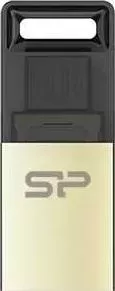 Флеш-накопитель SILICON POWER 8Gb Mobile X10 OTG USB 2.0/MicroUSB Золотистый (SP008GBUF2X10V1C)