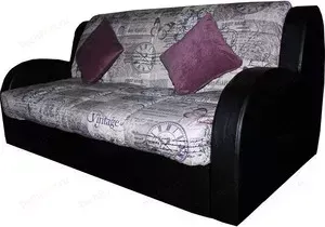 Диван ИП Панин Омега 1 с ящиком (140) porter violet, мэри 01, sontex black