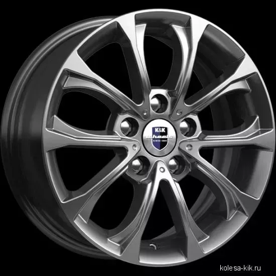 Диск автомобильный КиК Urals 6.5X15/5X112 ET45 D57.1 дарк-платинум