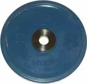 Диск обрезиненный MB Barbell 51 мм 20 кг синий "Евро-Классик" (Олимпийский)