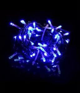 Фото №0 Гирлянда Light Светодиодная нить 10 м синяя 100 led 24V чёрный провод