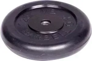 Диск обрезиненный MB Barbell d 26 мм черный 1,25 кг