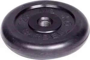 Диск обрезиненный MB Barbell d 51 мм черный 1,25 кг