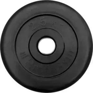 Диск обрезиненный ProfiGym d 31 мм чёрный 2,5 кг