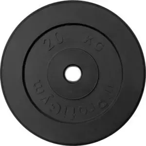 Диск обрезиненный ProfiGym d 31 мм чёрный 20,0 кг