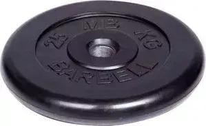 Диск обрезиненный MB Barbell d 51 мм черный 25,0 кг