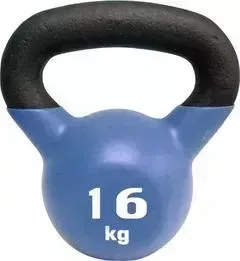 Гиря SPORT ELITE чугунная с виниловым покрытием 16 кг (матовая)
