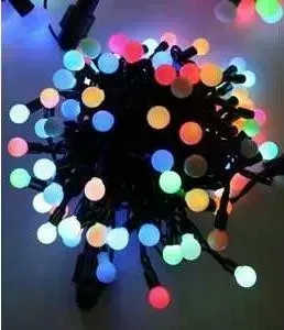 Гирлянда Light Fiesta small ball RGB 100 led, 220V черный PVC провод