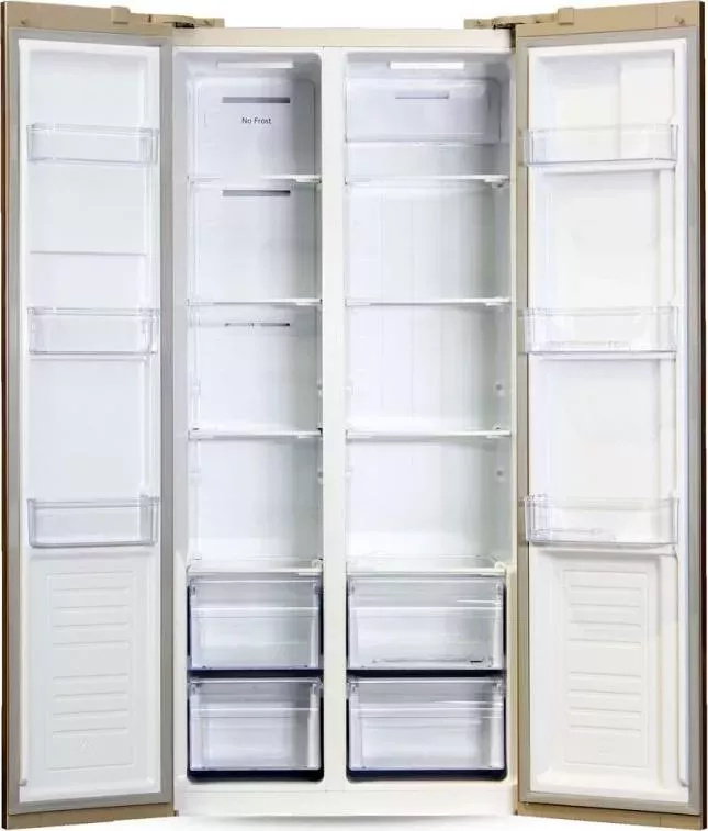 Холодильник GINZZU NFK-465 шампань