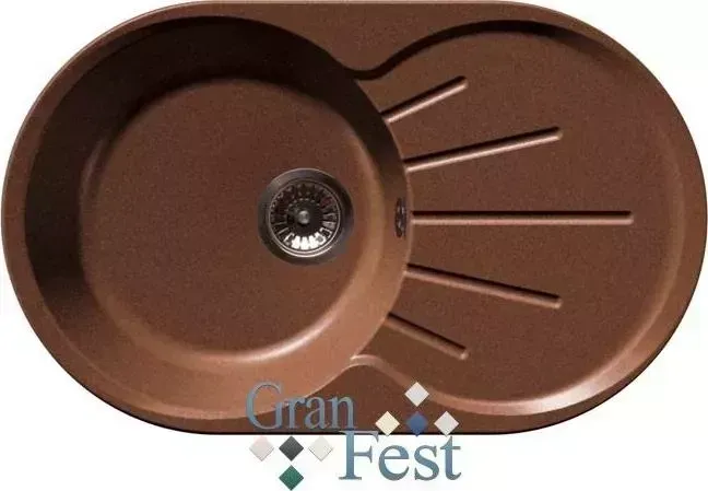 Мойка кухонная GranFest Rondo GF-R750L терракот (307)
